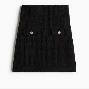 NWT H&M Elegant Black Pointelle Knit Skirt